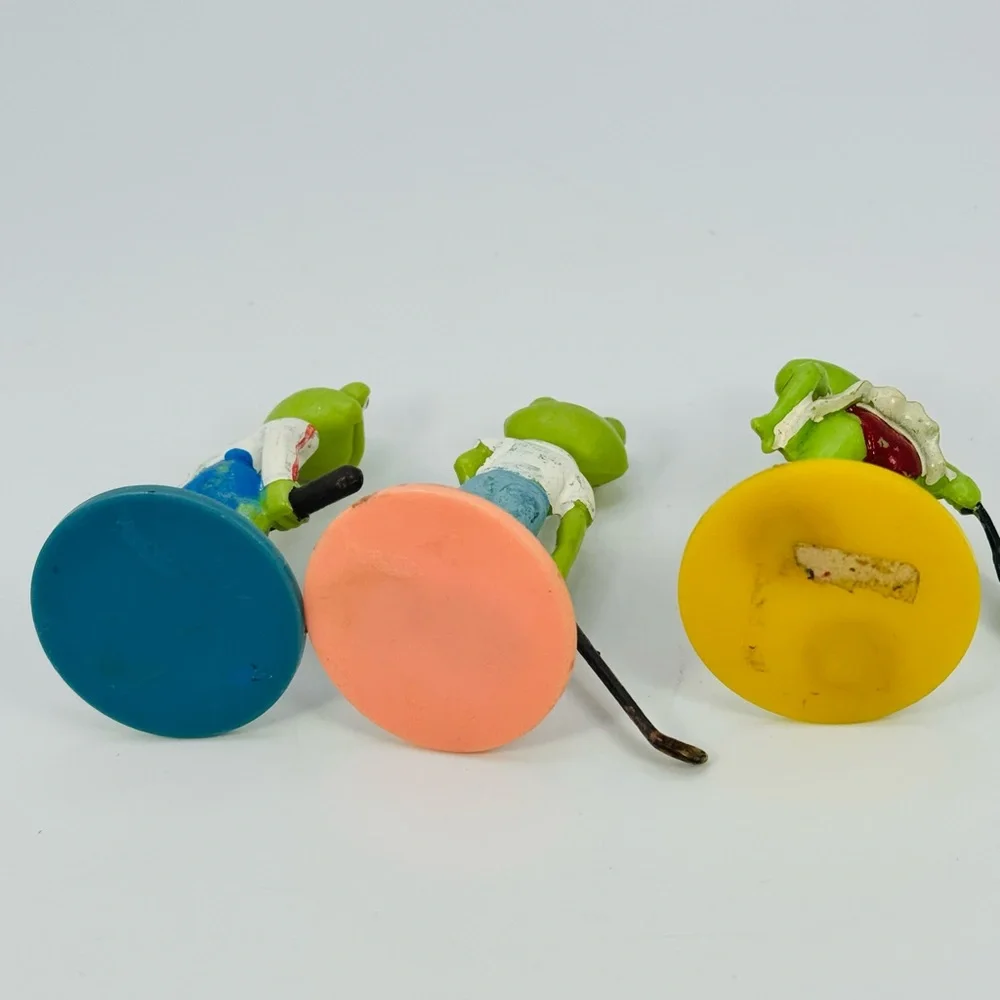 Vintage Frogs Playing Sports Plastic Figures Cake Toppers Golf Baseball Tennis
